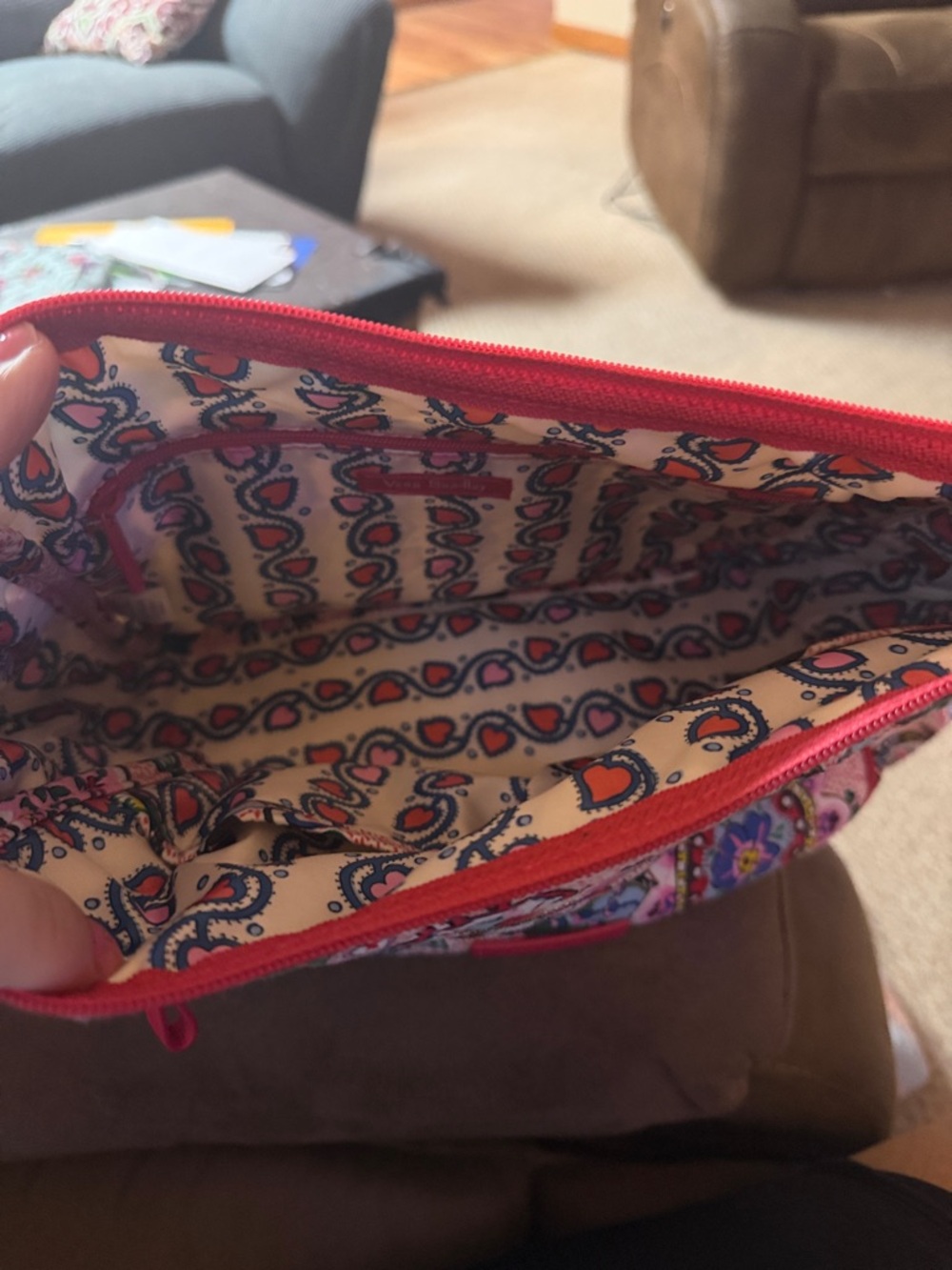 Vera Bradley Pink Floral Quilted Crossbody Shoulder Bag - Picture 3 of 4